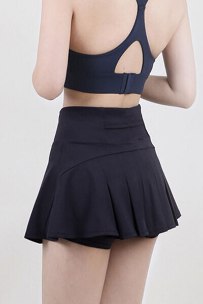 High Waist Pleated Active Skirt - Flyclothing LLC