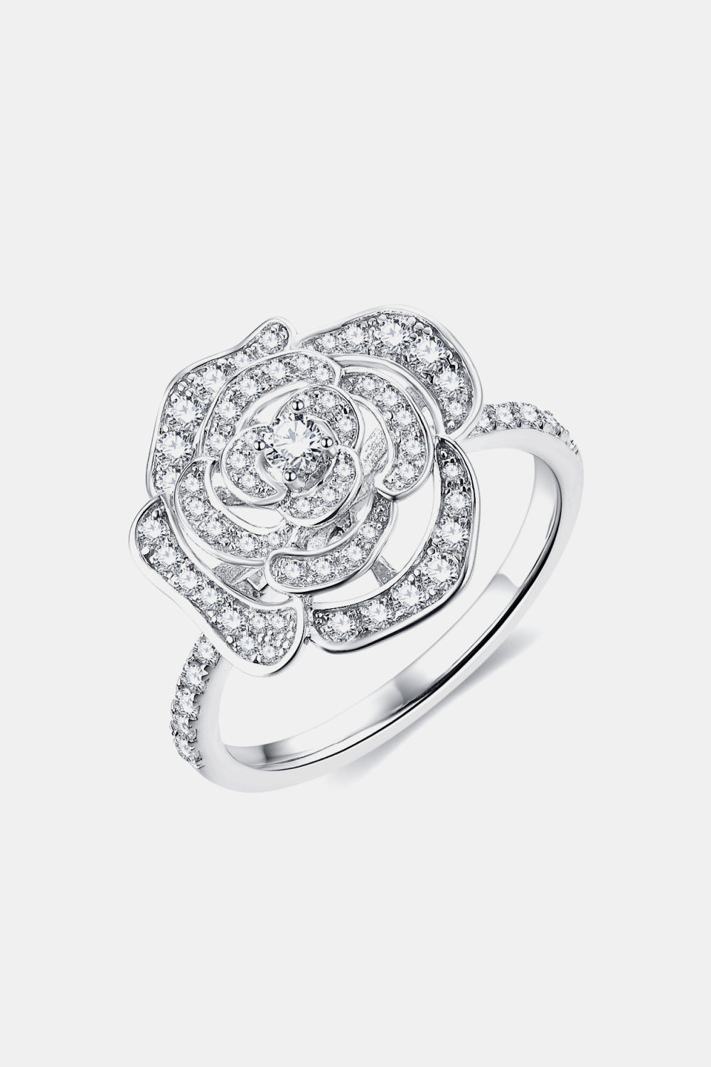 3.4 Carat Moissanite Flower Shape Ring - Flyclothing LLC