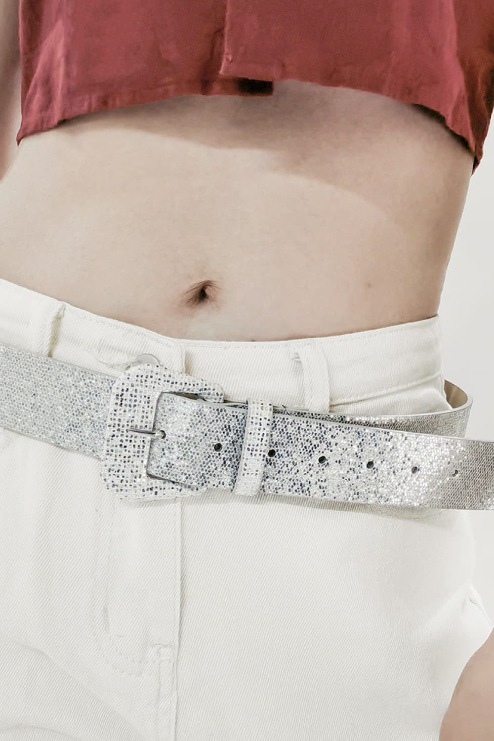 Glitter PU Leather Belt - Flyclothing LLC