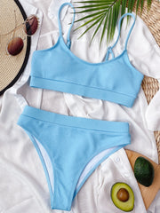 Scoop Neck Spaghetti Strap Two-Piece Swim Set - Flyclothing LLC