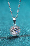 925 Sterling Silver Moissanite Pendant Necklace - Flyclothing LLC