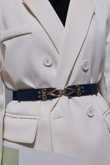 Alloy Buckle Elastic Belt - Trendsi