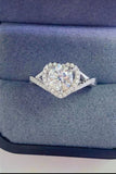 1 Carat Moissanite 925 Sterling Silver Heart Ring - Flyclothing LLC