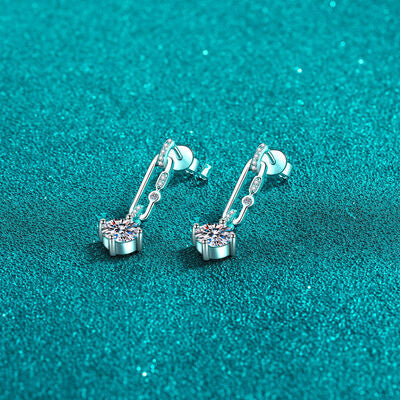 2 Carat Moissanite 925 Sterling Silver Earrings - Trendsi