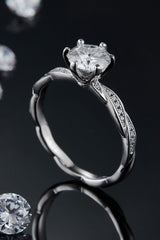 1 Carat Moissanite 925 Sterling Silver Ring - Flyclothing LLC