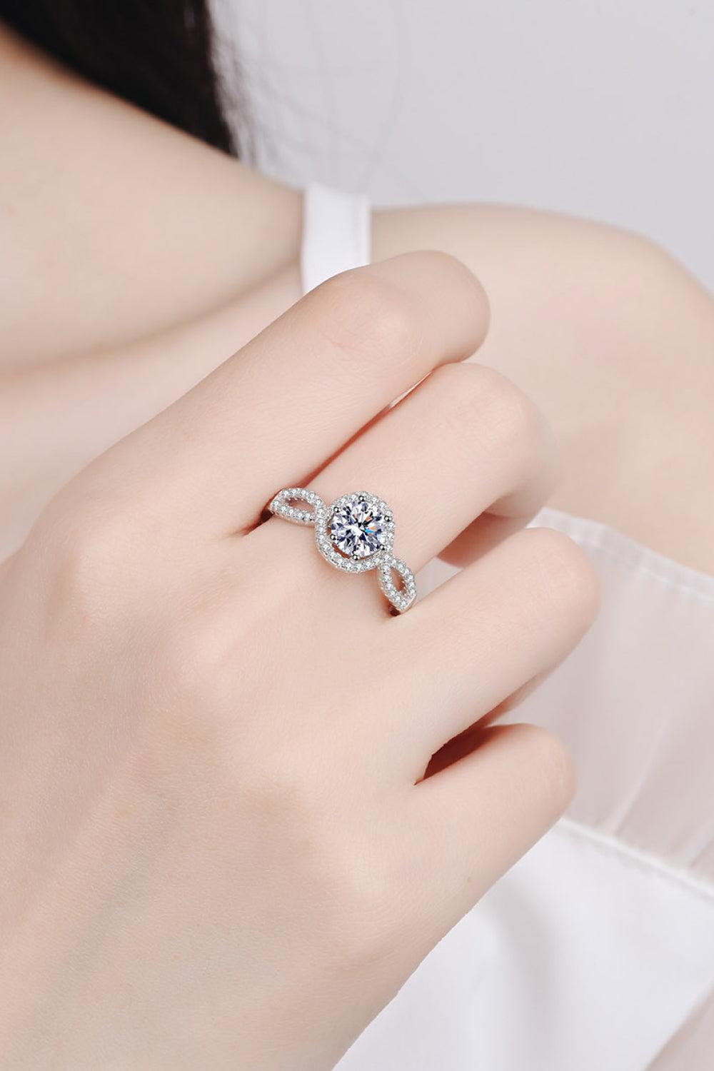 Feel The Joy 925 Sterling Silver Moissanite Ring - Flyclothing LLC