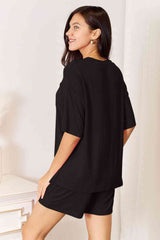 Basic Bae Full Size Soft Rayon Half Sleeve Top and Shorts Set - Flyclothing LLC