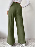 Ribbed High Waist Pants - Flyclothing LLC