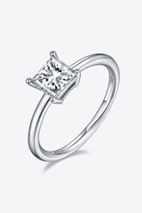 1 Carat Moissanite 925 Sterling Silver Solitaire Ring - Flyclothing LLC