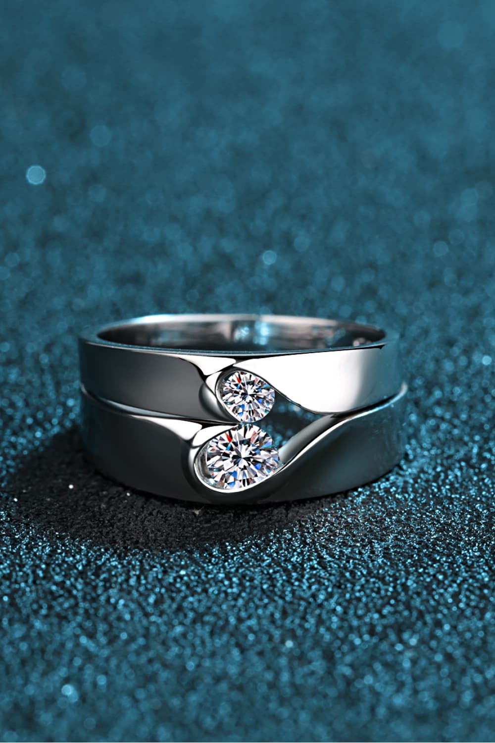 Moissanite Rhodium-Plated Ring - Flyclothing LLC