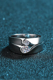 Moissanite Rhodium-Plated Ring - Flyclothing LLC