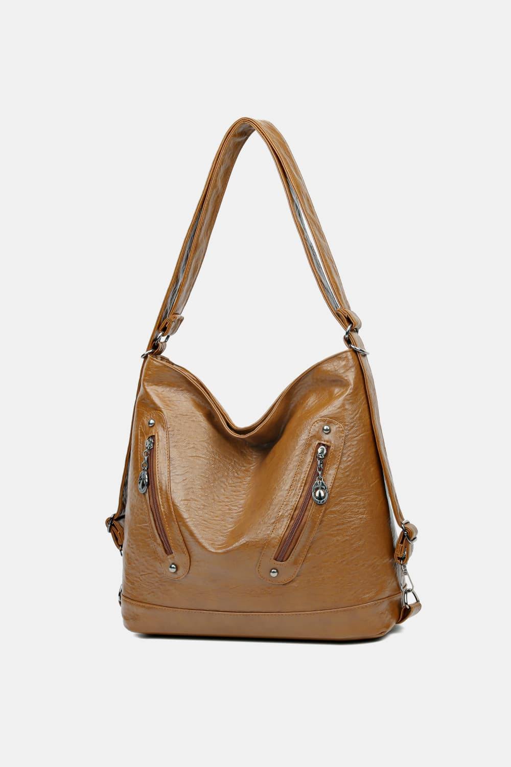 PU Leather Shoulder Bag - Trendsi