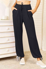 Basic Bae Full Size Soft Rayon Drawstring Waist Pants with Pockets - Flyclothing LLC