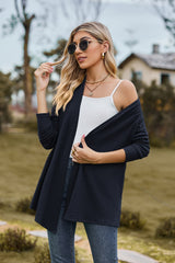 Open Front Long Sleeve Cardigan - Flyclothing LLC