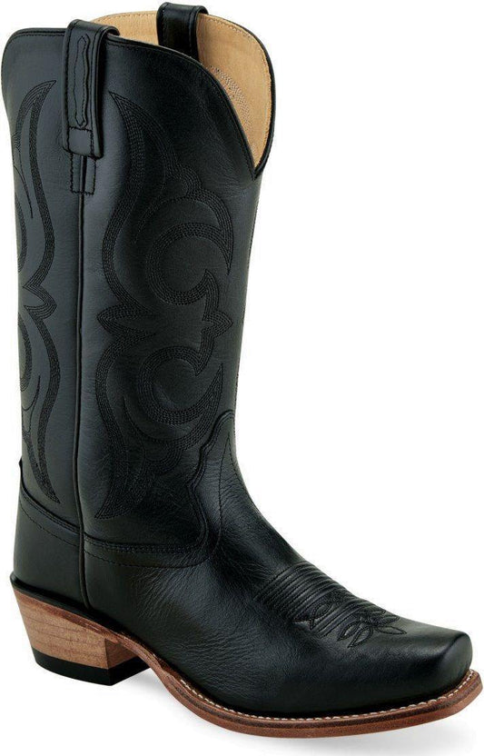 Old West Black Womens Medium Square Toe Boots - Old West