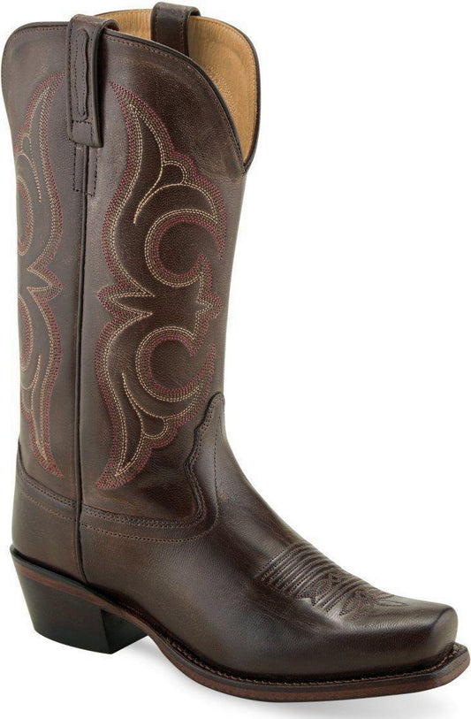 Old West Brown Womens Medium Square Toe Boots - Old West