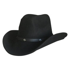 Crushable Black Felt Magic Pinch Western Cowboy Hat - Flyclothing LLC