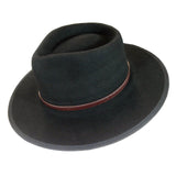 Rockmount Clothing Black Wool Felt Safari Hat with Faux Leather Band - Rockmount Clothing