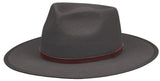 Rockmount Clothing Grey Wool Felt Safari Hat with Faux Leather Band - Rockmount Clothing