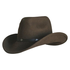 Crushable Brown Felt Magic Pinch Western Cowboy Hat - Flyclothing LLC