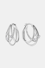 Moissanite 925 Sterling Silver Layered Earrings - Flyclothing LLC