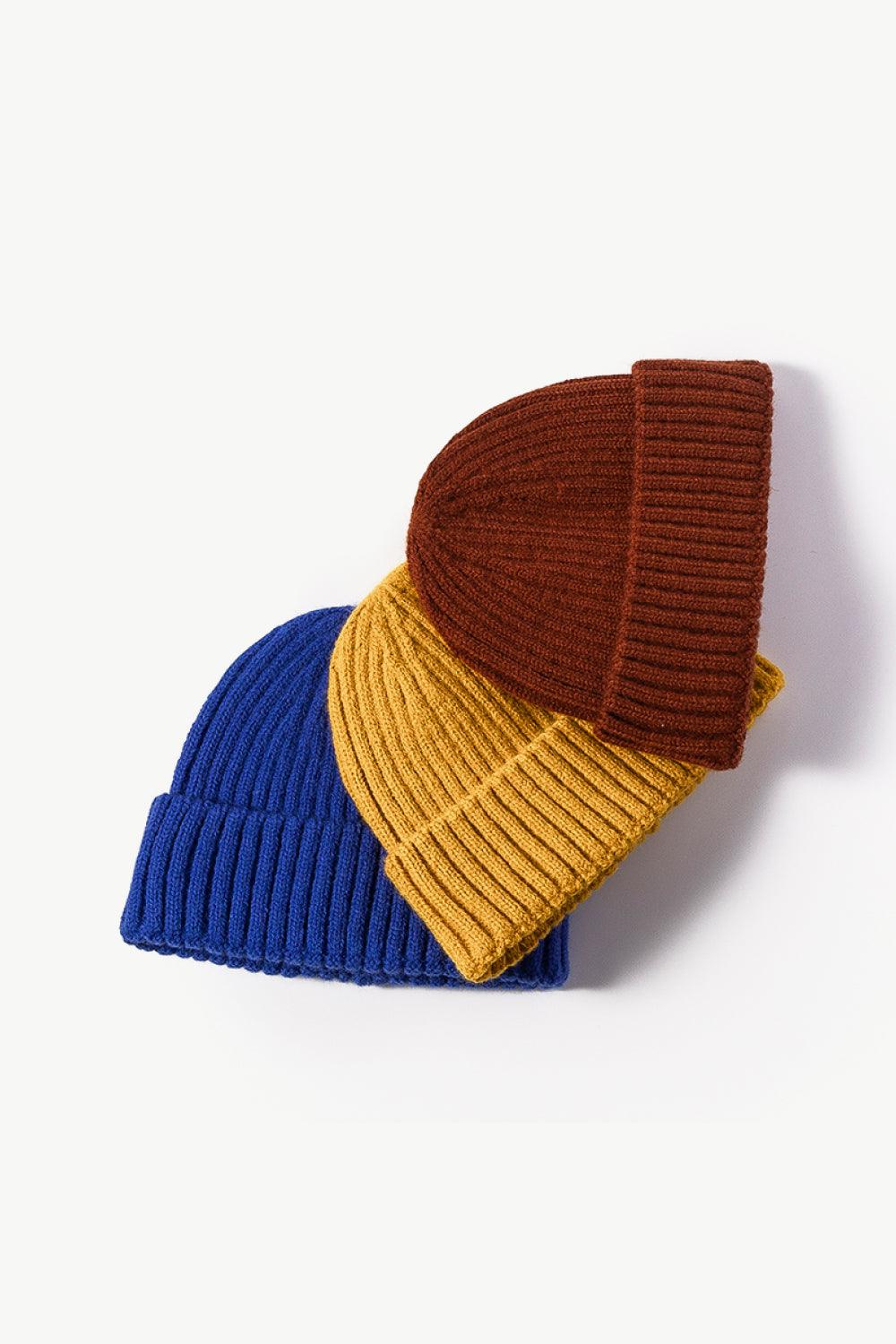 Rib-Knit Cuff Beanie - Flyclothing LLC