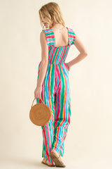 And The Why Full Size Striped Smocked Sleeveless Jumpsuit - Flyclothing LLC