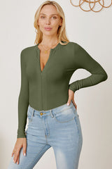 Zip Up Long Sleeve Bodysuit - Flyclothing LLC