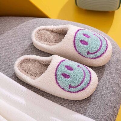 Melody Smiley Face Slippers - Flyclothing LLC