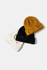 Confetti Rib-Knit Cuff Beanie - Flyclothing LLC