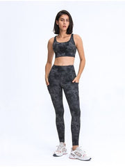 Double Take Wide Waistband Leggings with Pockets - Flyclothing LLC