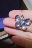 1 Carat Moissanite Butterfly Pendant Necklace - Flyclothing LLC