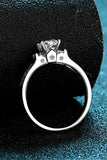 Lucky Charm Moissanite Rhodium-Plated Ring - Flyclothing LLC