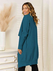 Long Sleeve Open Front Longline Cardigan - Flyclothing LLC