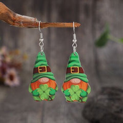 Wooden Alloy Dangle Earrings - Flyclothing LLC