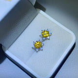 2 Carat Moissanite 925 Sterling Silver Stud Earrings - Flyclothing LLC