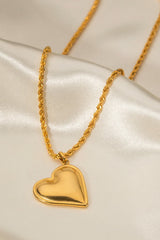 Heart Pendant Copper Necklace - Flyclothing LLC