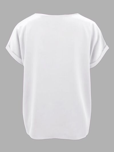 Round Neck Short Sleeve T-Shirt - Flyclothing LLC