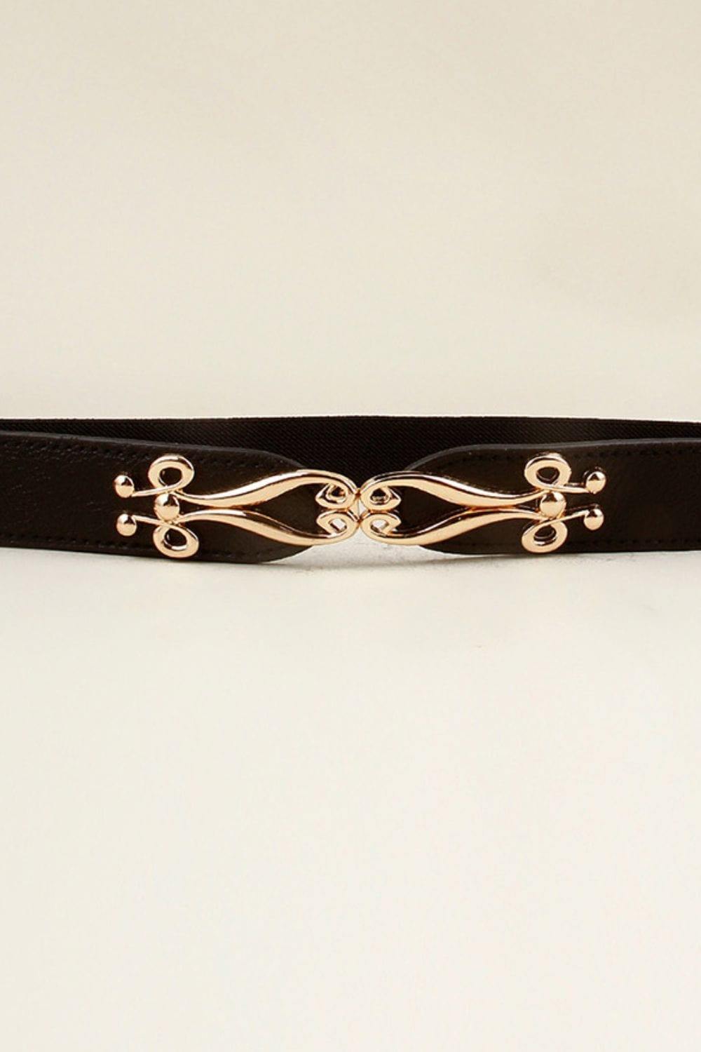 Alloy Buckle Elastic Belt - Trendsi