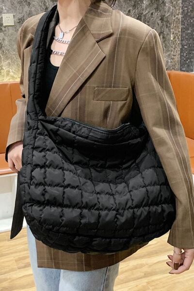 Large Quilted Shoulder Bag - Flyclothing LLC