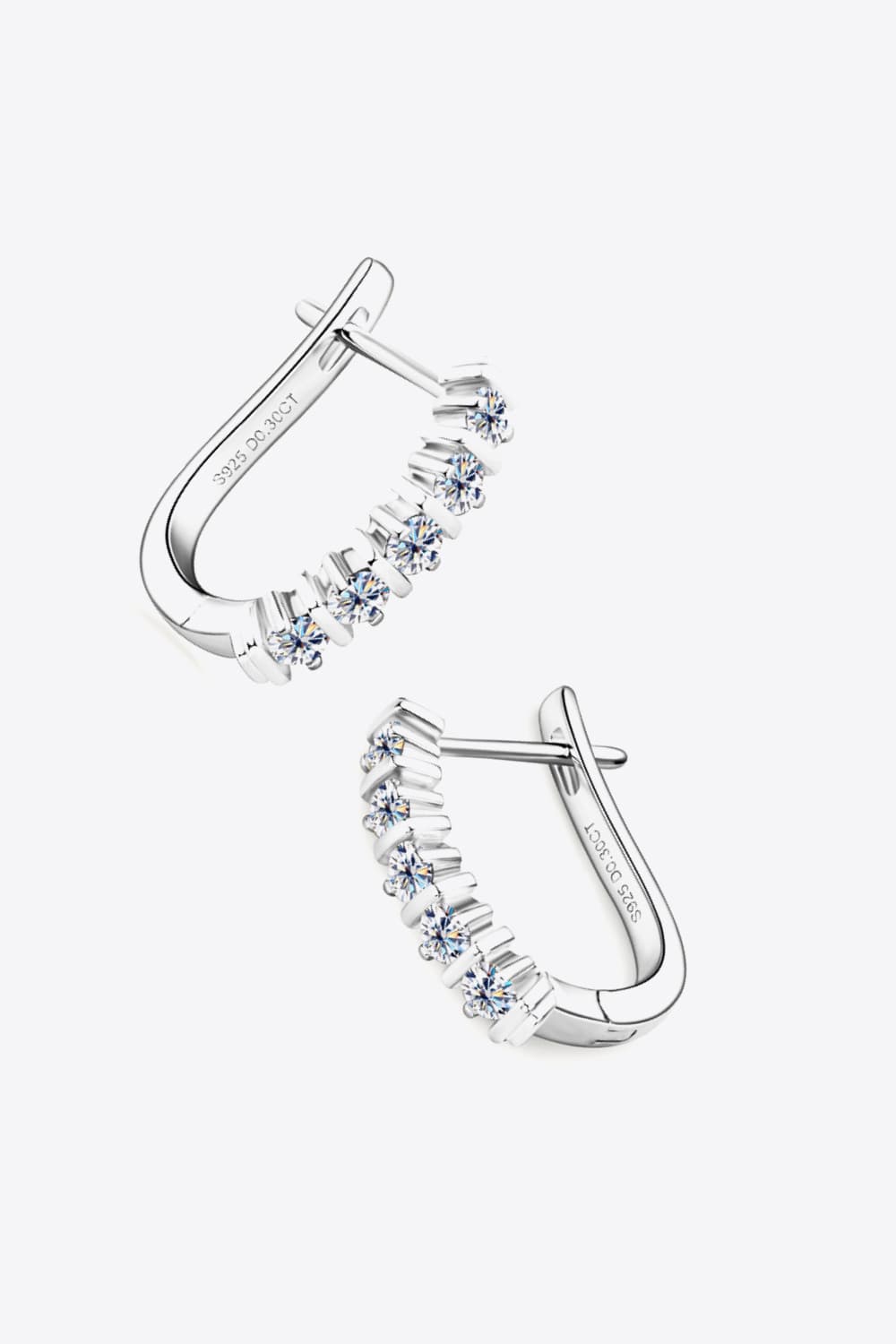 Moissanite 925 Sterling Silver Earrings - Flyclothing LLC