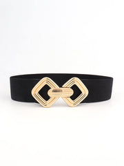 Geometric Buckle Elastic Wide Belt - Flyclothing LLC