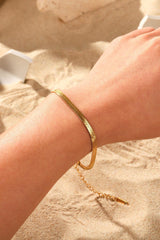 Herringbone Chain Stainless Steel Bracelet - Flyclothing LLC