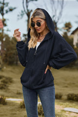 Cable-Knit Long Sleeve Hooded Jacket - Flyclothing LLC