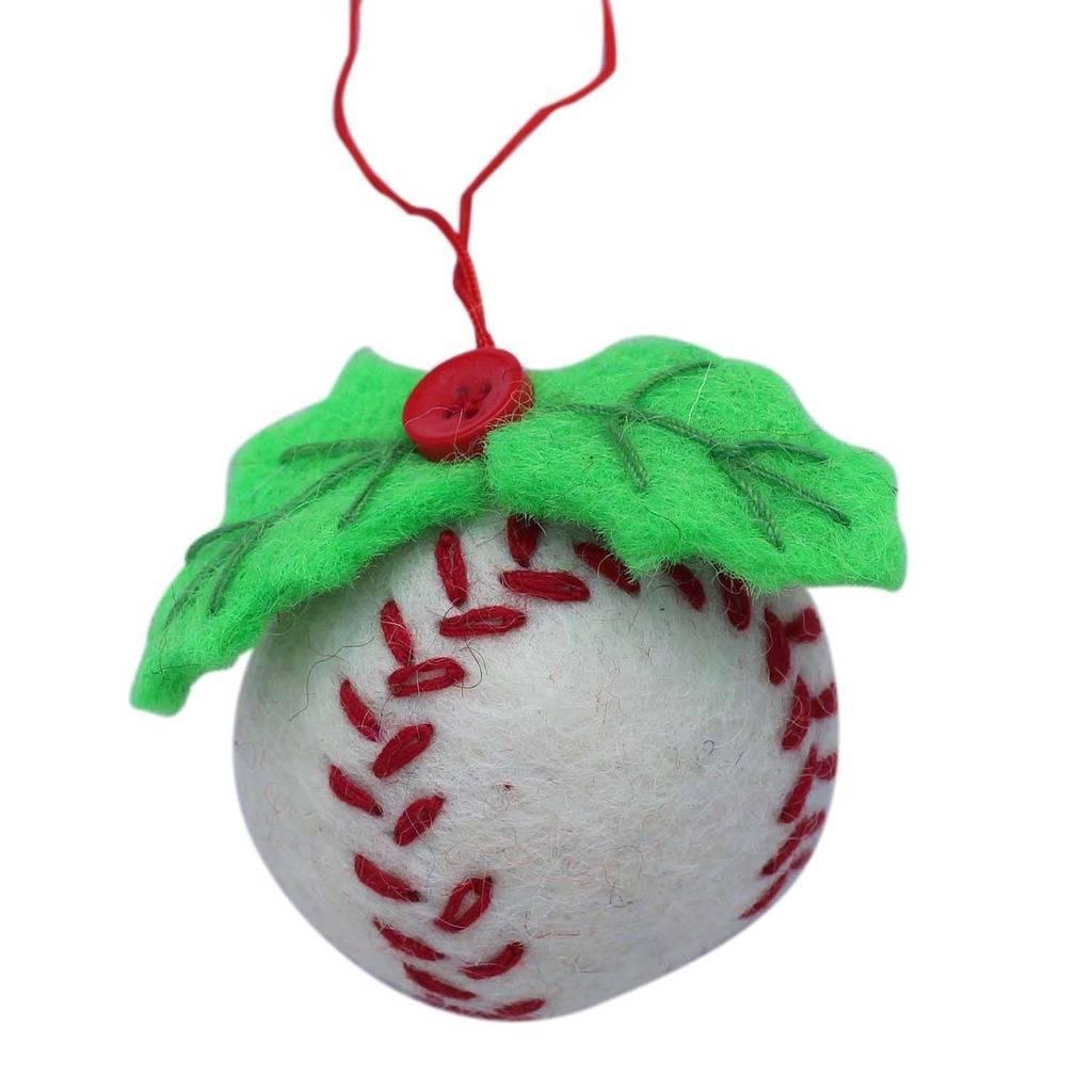 Baseball Felt Ornament - Global Groove (H) - Flyclothing LLC