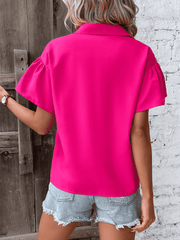 Contrast Short Sleeve Shirt - Flyclothing LLC