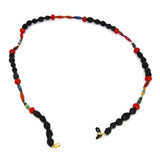 Face Mask/Eyeglass Paper Bead Chain, Black and Red - Flyclothing LLC