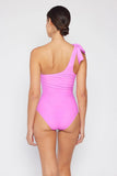 Marina West Swim Vacay Mode One Shoulder Swimsuit in Carnation Pink - Flyclothing LLC