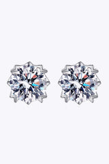 925 Sterling Silver 4 Carat Moissanite Stud Earrings - Trendsi