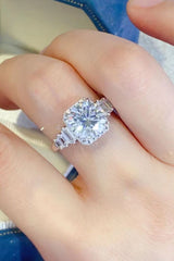 3 Carat Moissanite 925 Sterling Silver Ring - Flyclothing LLC